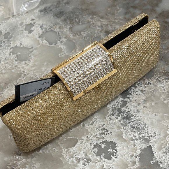 Elegant Gold Clutch Bag - Picture 1 of 6